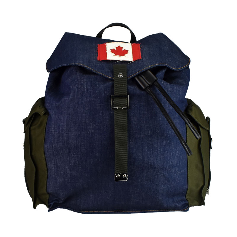 DSQUARED2 Backpack Military Chic Denim
