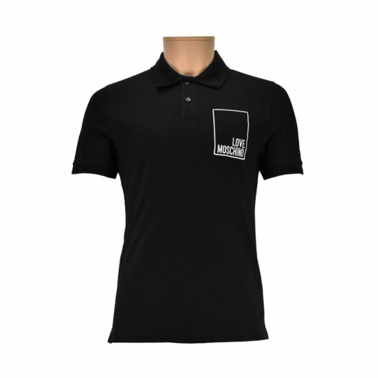 MOSCHINO Polo Box Logo Black C74 Men