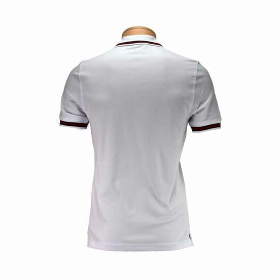 MOSCHINO Polo Patch Logo White A00 Men - Image 3