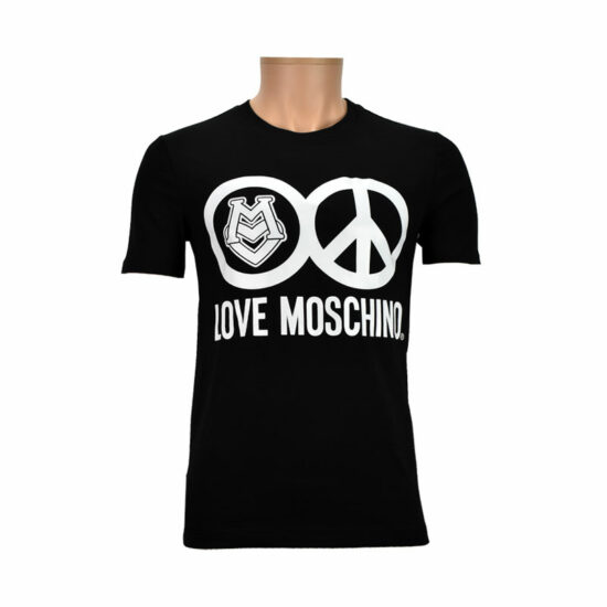 MOSCHINO T-shirt Peace Black C74 Men